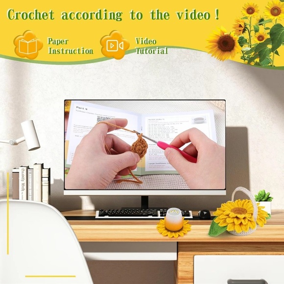 Crochet for a beggar sunflower new‎ - Picture 4 of 7